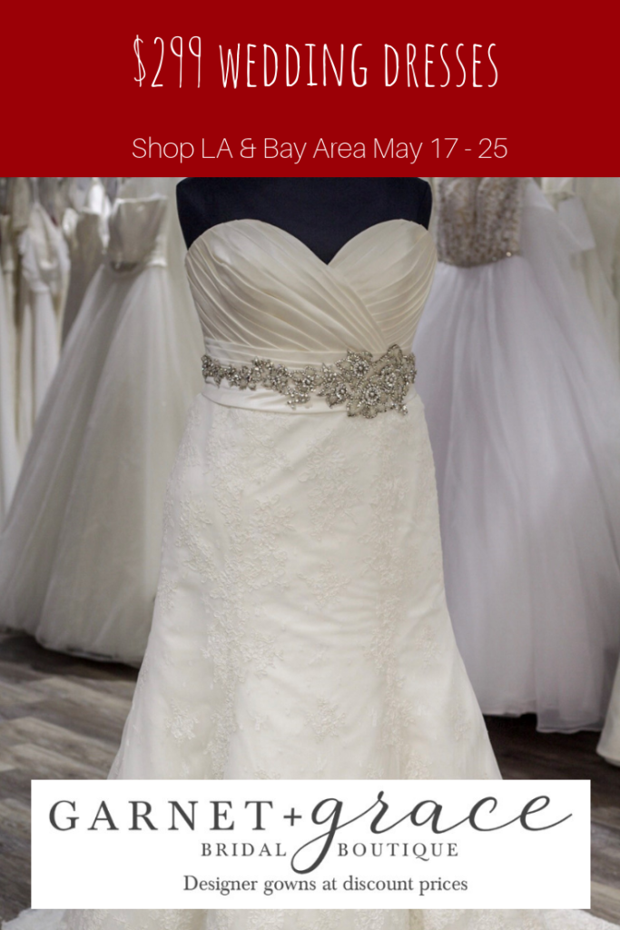 $299 Wedding Dress Sample Sale - GARNET + grace Bridal Salon