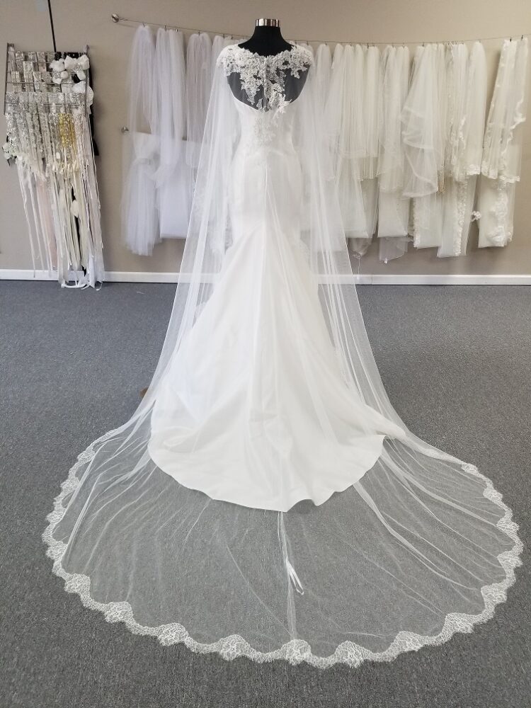 lace edge wedding cape