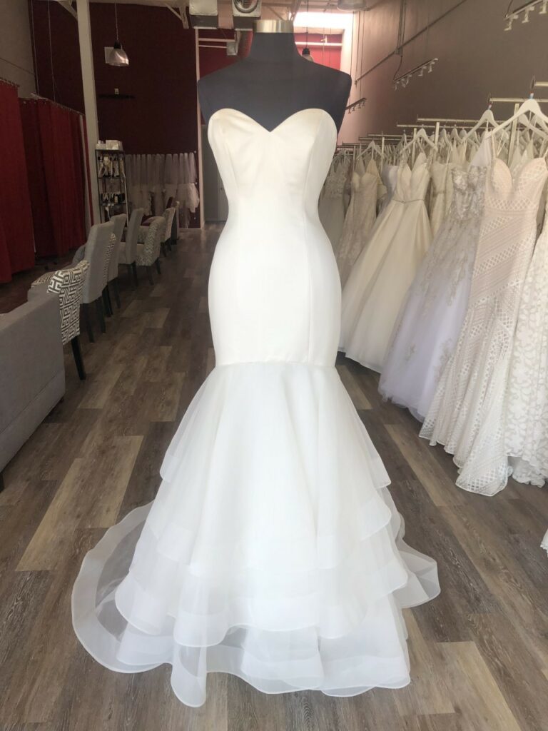 Sleek, simple Mori Lee wedding dress