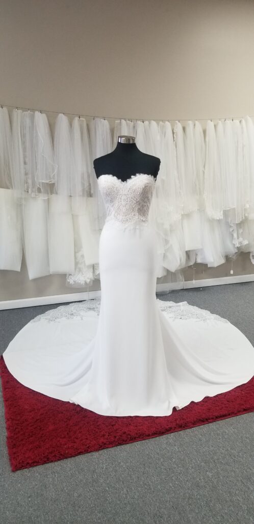 Strapless Sparkle Sheath Wedding Dress