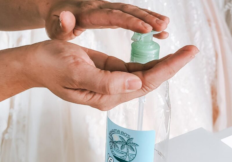 hand sanitizer for use at bridal store in california