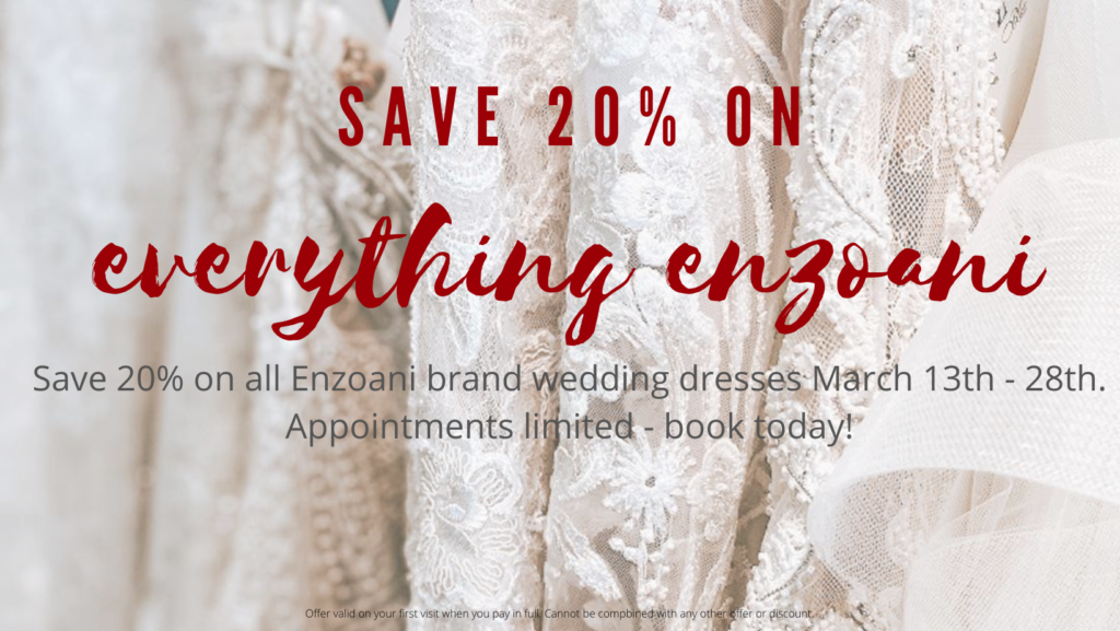 Enzoani hot sale sample sale