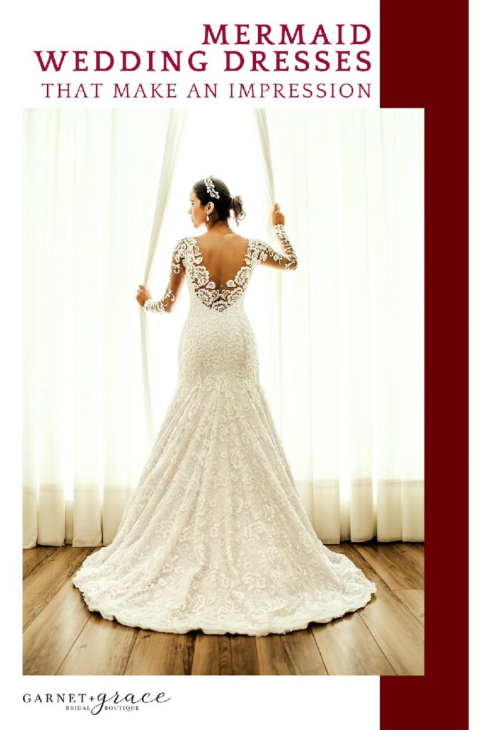 Sample Sale  Flattering Lace Crepe Long Mermaid Bridal Gown