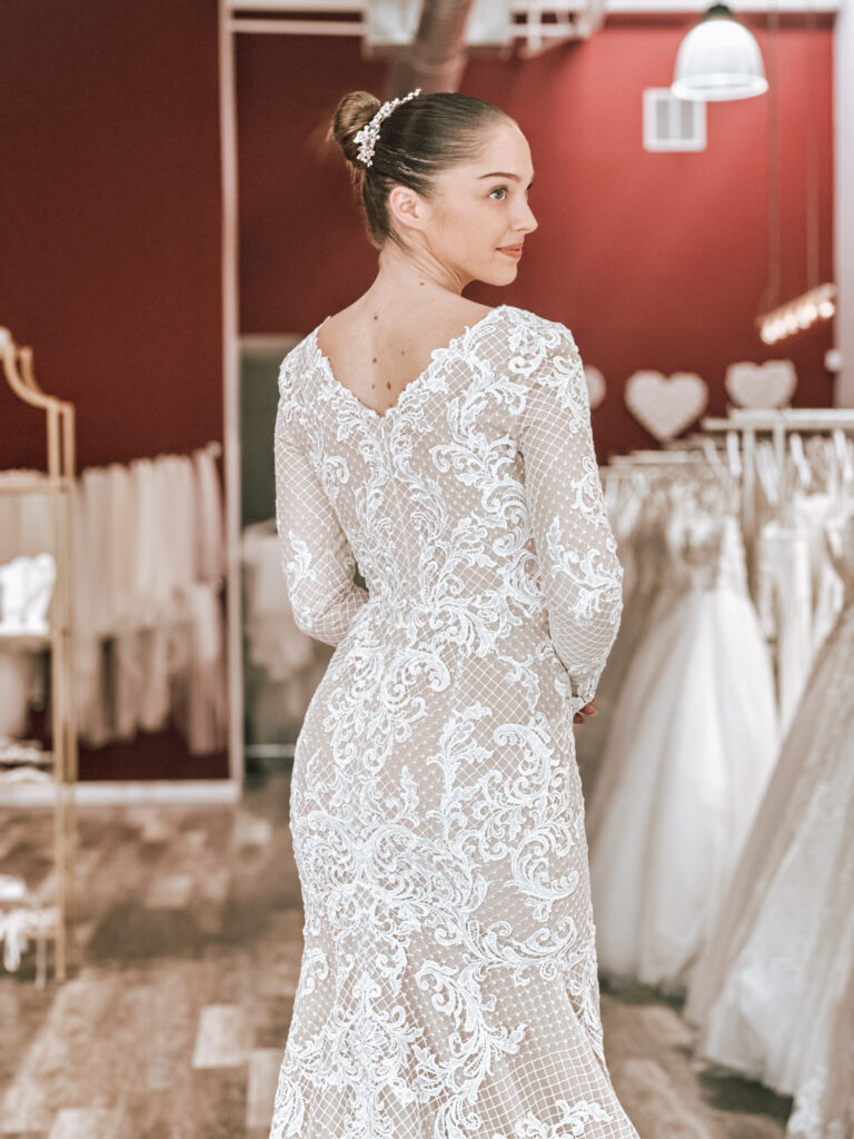 long sleeve lace wedding dress bay area california