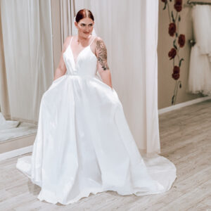 taffeta ballgown wedding dress los angeles california