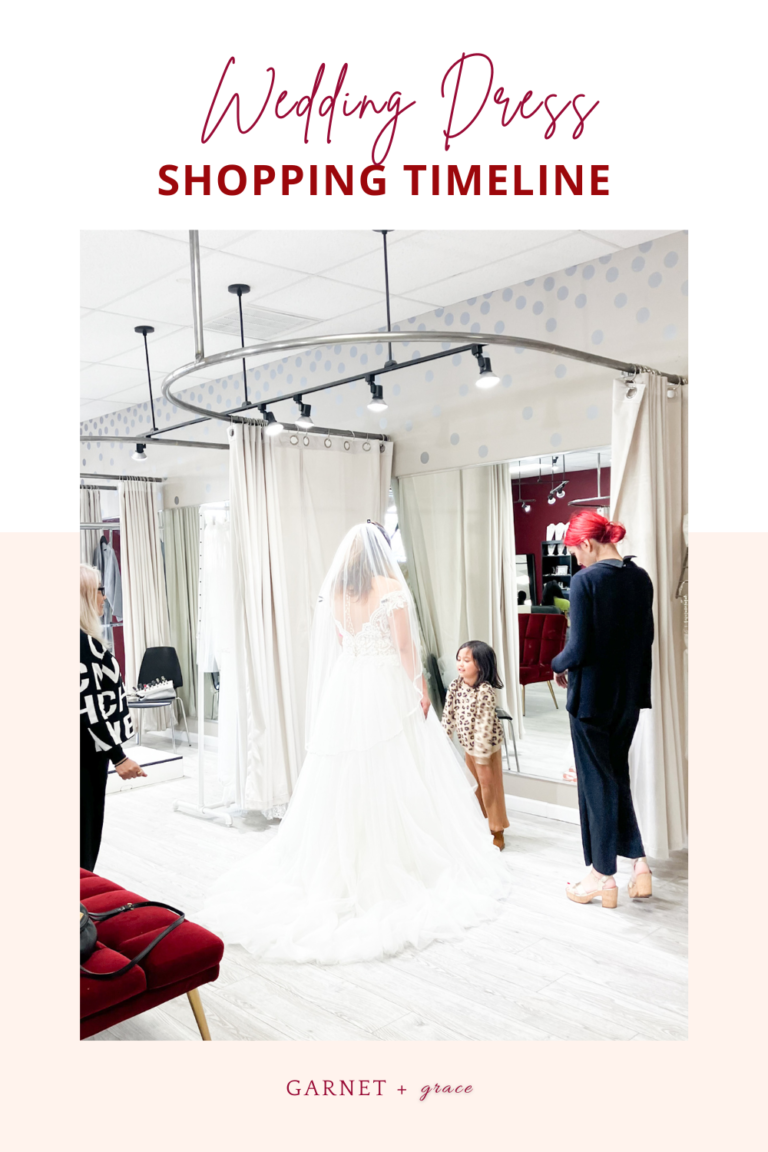 2024 Wedding Dress Shopping Timeline - Garnet + Grace Bridal Salon