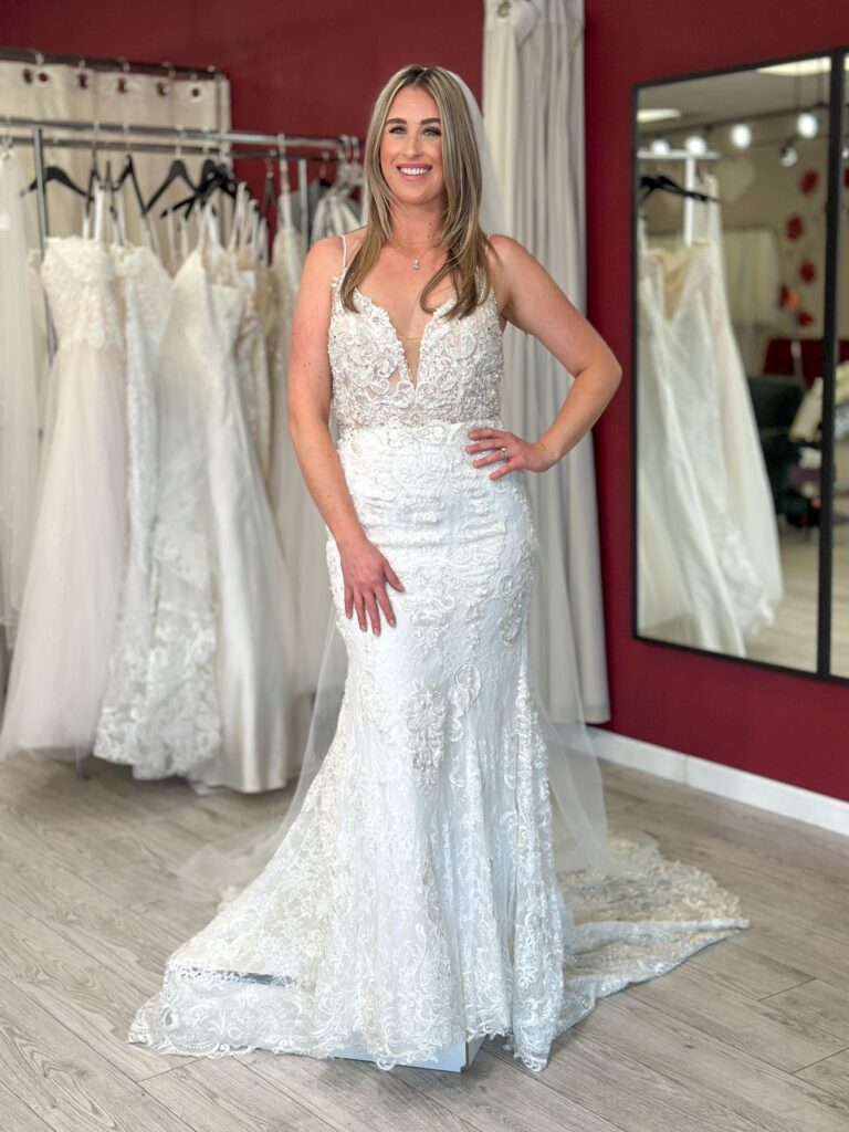 vneck fitted lace cheap wedding dress whittier california